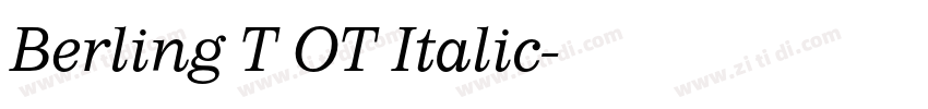 Berling T OT Italic字体转换